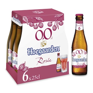 Hoegaarden | Bière fruitée | Rosée | Sans alcool | 0% alc | Bouteille 