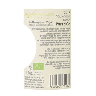 France - Frankrijk | Midi de la France - Oc IGP | Best Planet Sauvignon 2019 Blanc | Bio 