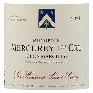 Les Héritiers Saint-Genys | Mercurey Premier Cru Clos Marcilly | 2021 75 cl