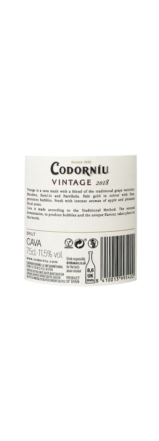 Codorniu | Cava | Vintage | Bio | Brut 75 cl