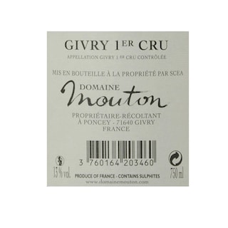 France - Frankrijk | Bourgogne - Côtes Chalonnaise | Givry 1er Cru Clos Jus Domaine Mouton 2014 