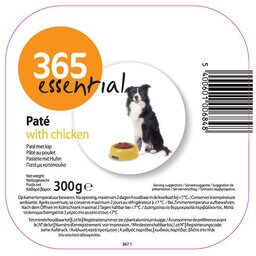 365 | Aliment chien | Pâtée | Poulet | 