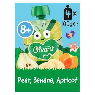 Olvarit | Gourde | Abricot Poire Banane | 8M 