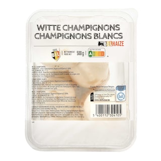 Delhaize | Witte champignons | Belgisch 500 gr