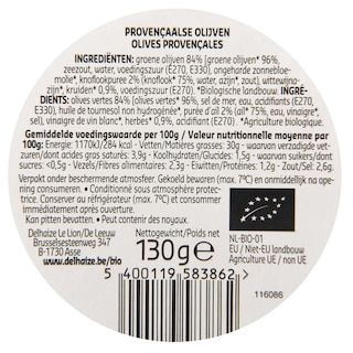 Delhaize | Bio | Provencaalse | olijven | bio 