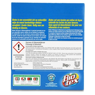 Biotex | Lessive en poudre | Pré-lavage | 1,9 kg 