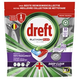Dreft | Platinum + | 30 Caps Lave-vaiselle | ADW | Plat+ | Mach clean 