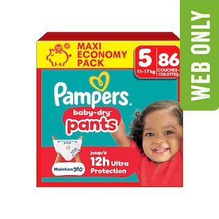 Pampers | Baby Dry Pants | Luierbroekjes | Maat 5 | Maxi Pack 86 st