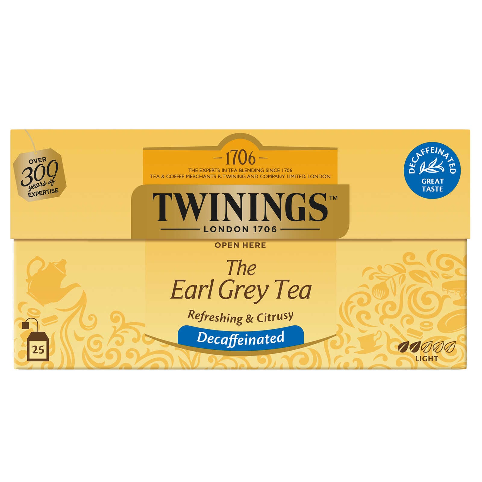 Twinings Thee | Zwart | Earl Grey  decaf | Zakjes