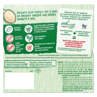 Nestlé | Yogolino | Dessert Végétal | Mangue Kiwi | 6M | Bio 4 x 90 gr