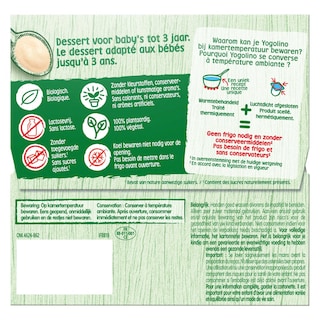 Nestlé | Yogolino | Plantaardig dessert | Mango Kiwi | 6m | Bio 