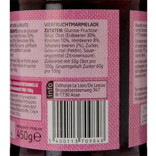 Delhaize | Confiture | 4Fruits | Ex 450 gr