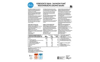 Delhaize | Zalm | Gerookt | -25% zout | Noors 130 gr