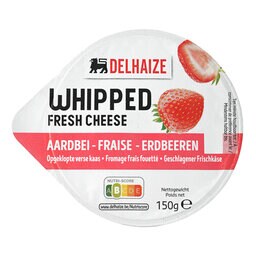 Delhaize | Opgeklopte verse kaas | Aardbei 150 gr