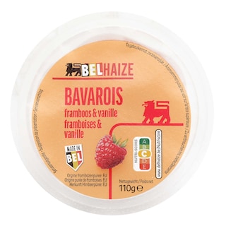 Delhaize | Bavarois | Framboise-Vanille 110 gr