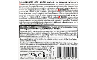 Delhaize | Salami | zonder look 150 gr