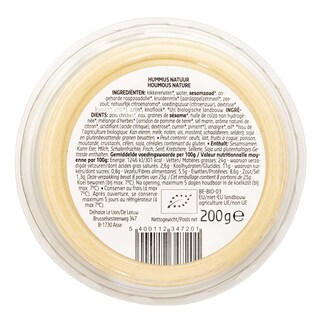 Delhaize | Bio | Houmous | Bio 200 gr