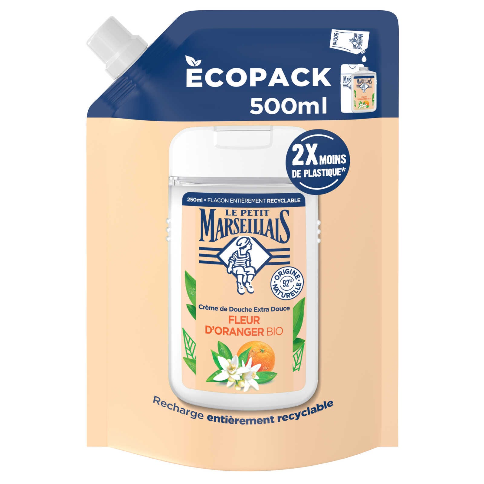 Le Petit Marseillais Douchecrème Oranjebloesem | Ecopack | Bio
