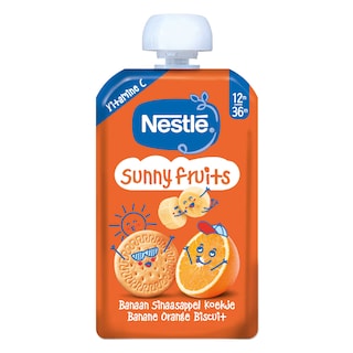 Nestlé | Knijpzakje |Banaan Sinaasappel Koekje | 12m 