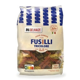 Delhaize | Pâtes | Fusilli | Tricolore 