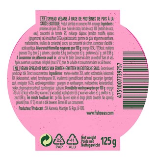 Fish Peas | Sauce | Exotique | Vegan 125 gr
