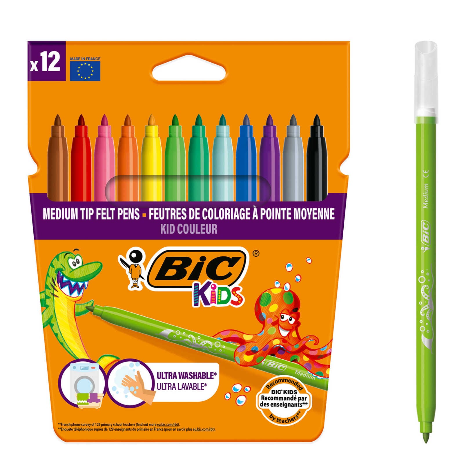 Bic Viltstiften | Wasbaar | Medium punt