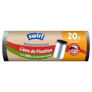 Swirl | Sac Poubelle | Lien De Fixation | 15st | 20L 15 pc