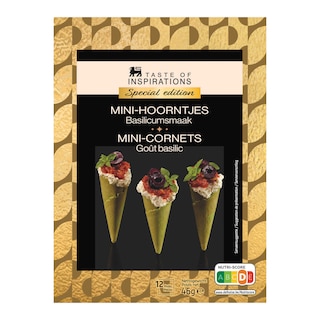 Taste of Inspirations | Hoorntjes | Mini | Basilicum 