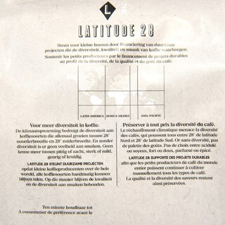 Latitude 28 | Delhaize | Koffie | Deca | 36P | Utz-Sg | Ft | Bio 