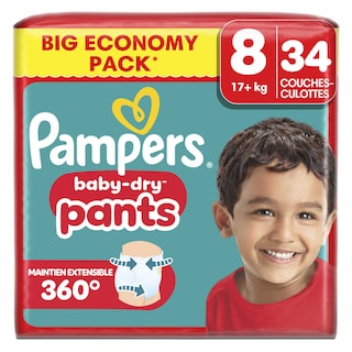 Pampers | Baby Dry Pants | Culottes | Taille 8 | Big Pack 