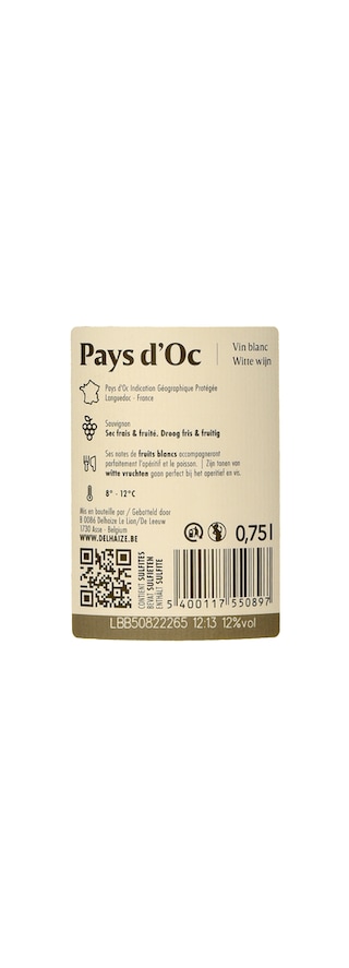 Delhaize | Pays d'Oc | Sauvignon Blanc 75 cl