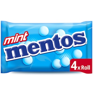 Mentos | Snoepjes | Mint | 4 Rollen 