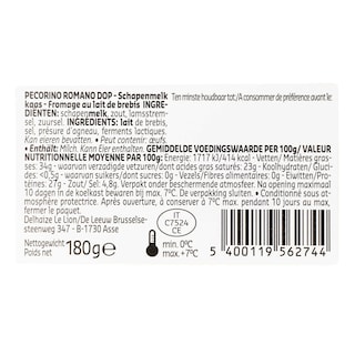 Delhaize | Pecorino romano | aop bloc 