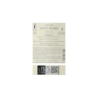 Fr Bordeaux Medoc | Château Saint Aubin 2014 