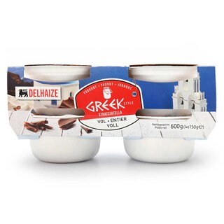 Delhaize | Yaourt|A la grecque|Entier|Stracciatella 