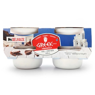 Delhaize | Yoghurt|Griekste stijl|Vol|Stracciatella 
