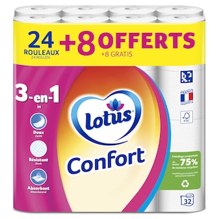 Lotus | Toiletpapier | 2-Laags | 24+8 | Eco 32 st