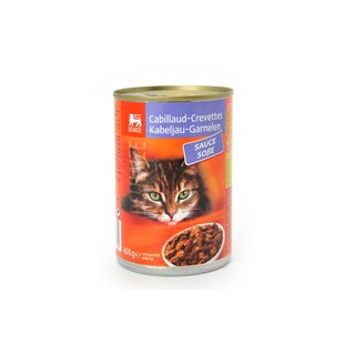 Delhaize | Aliment chat | Sauce | Cabillaud-Crevettes 