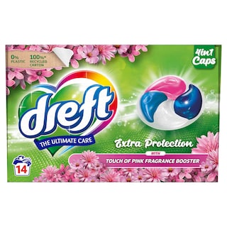 Dreft | 4in1 Caps | Wasmiddel | Caps | Vleugje Roze 