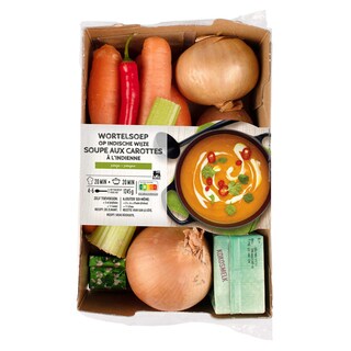Delhaize | Boîte de repas | Soupe aux carottes à l'Ind 