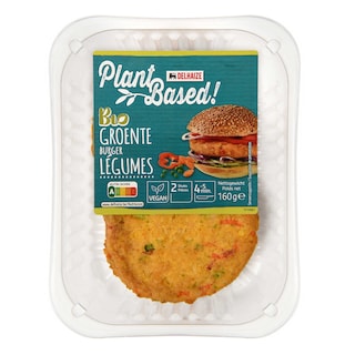 Delhaize | Plant-Based | Burger | Groenten | Vegan | Bio 160 gr