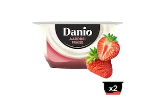 Danio | Kwark | Aardbei | Opgeklopt 