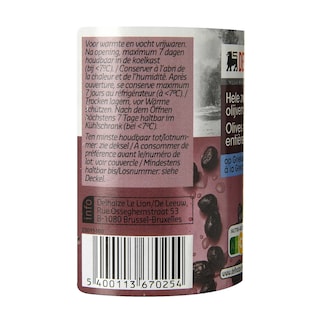 Delhaize | Olijven | Zwart | Griekse wijze 142 gr