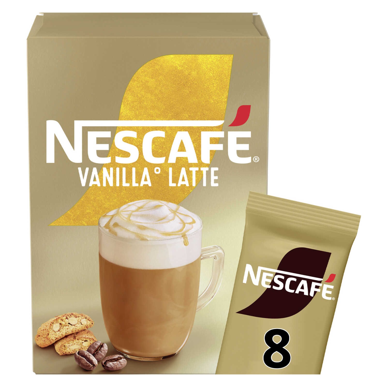 Nescafé Vanilla Latte  | Oploskoffie | 8 sticks