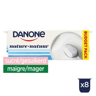 Danone | Yaourt | Nature | Maigre | Sucré 8 x 125 gr