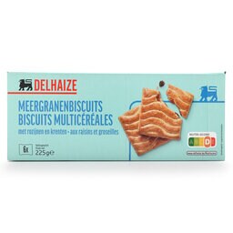Delhaize | Biscuits | Meergranen | Rozijnen 225 gr