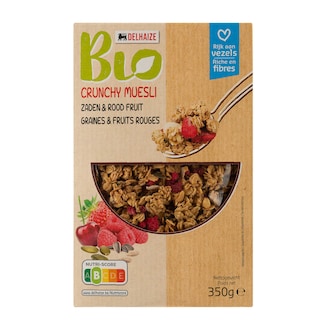 Delhaize | Bio | Muesli | Crunchy | Graines & Fruits rouges | Bio 