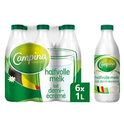 Campina | Lait | Demi-écrémé | Bouteilles plastiques 