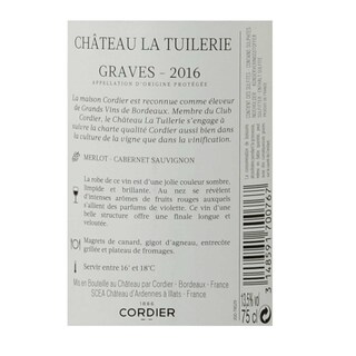 France - Frankrijk | Bordeaux - Graves | Château La Tuilerie 2016 