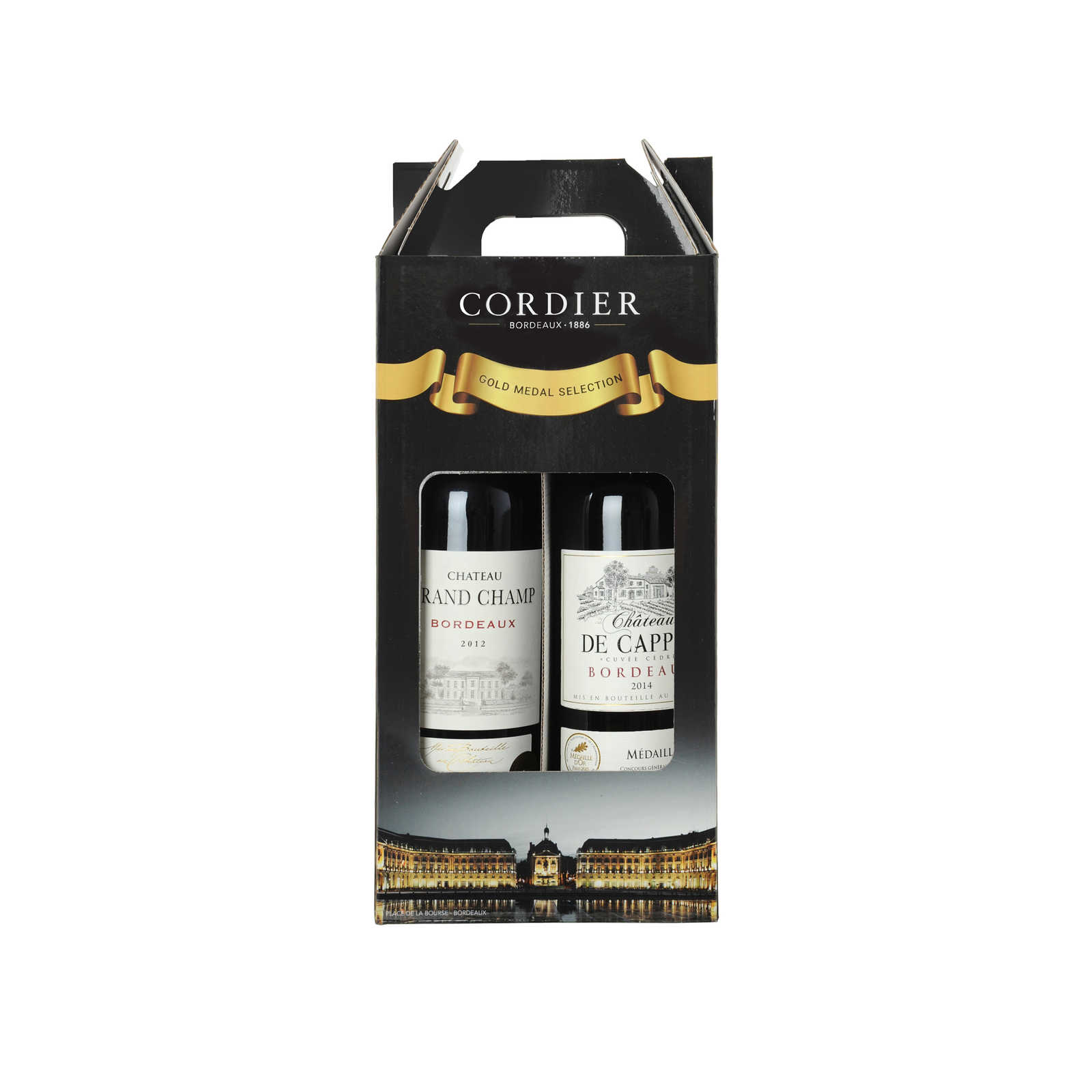 France - Frankrijk | Bordeaux Rouge | Coffret Ch. Grand Champ 2012 en Ch. De Cappe 2014 